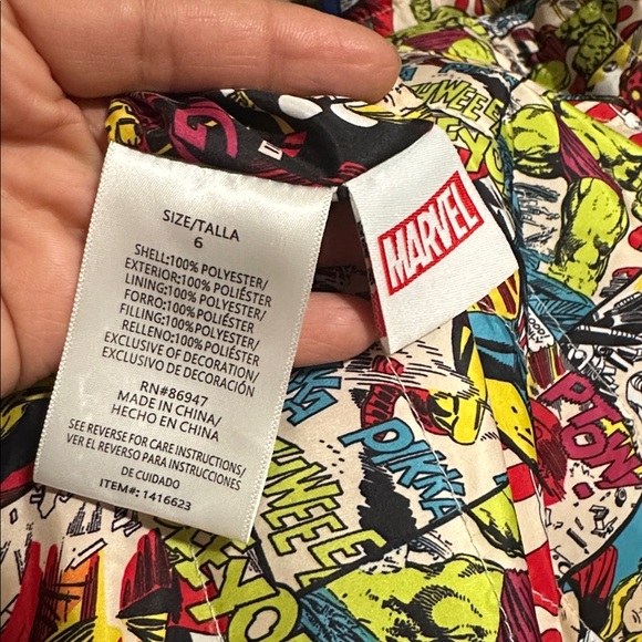 Marvel DC, ComicBook Double Sided Fleece Kids Jacket - Picture 4 of 6